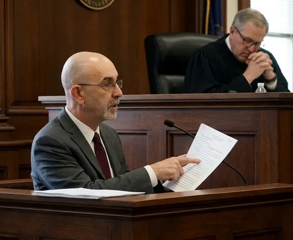 Fire and EMS expert witness Michael K. Anderson testifying in court