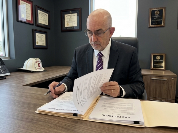 Litigation Support Expert examining legal documents
